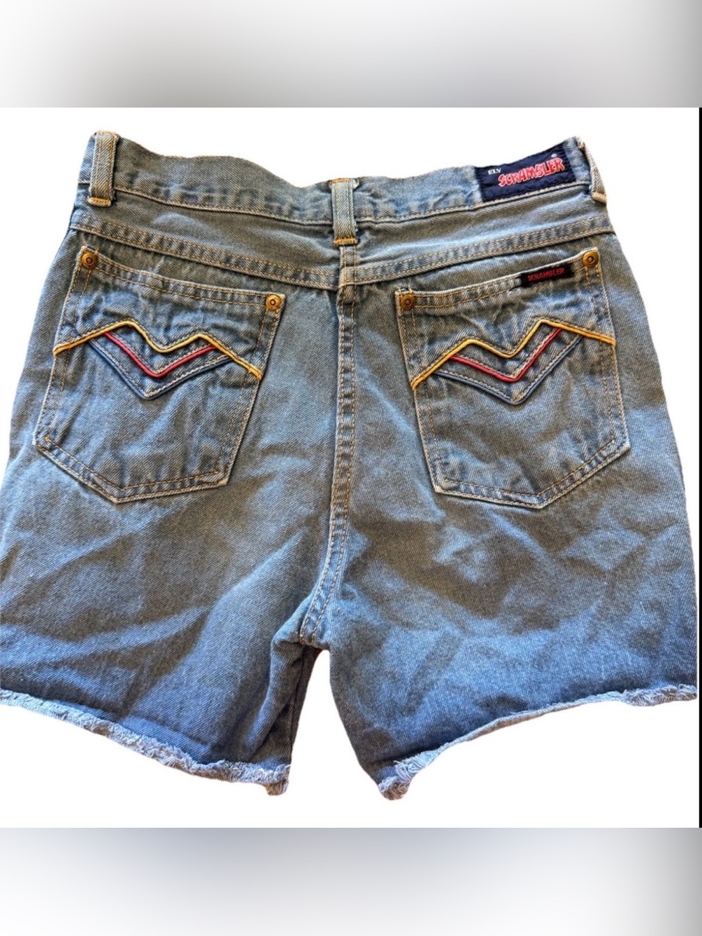 Ely Scrambler Women's Blue Denim Cut Off Shorts